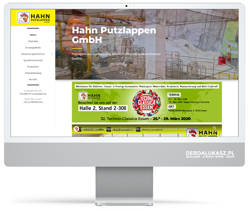 HAHN PUTZLAPPEN GMBH - strona internetowa (realizacja) - STUDIO REKLAMY | Żary, Żagań, Zielona Góra