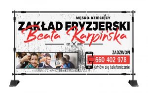Baner reklamowy - Beata Karpiński Zakład fryzjerski Żary