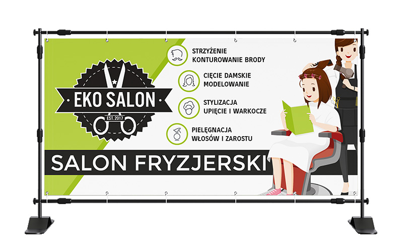 Baner reklamowy - EKO SALON - Salon fryzjerski Żary