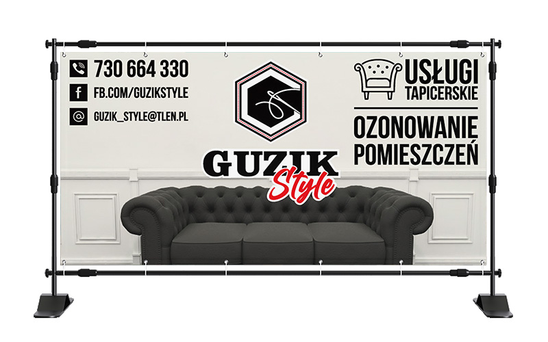 Baner reklamowy - Usługi tapicerskie GUZIK STYLE Żary